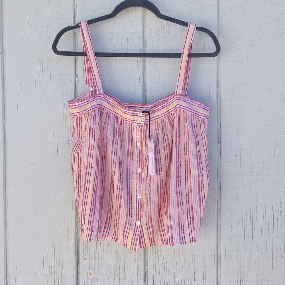 Bundle 3 for 50% off Michael Stars Striped Sleeveless Top with Adjustable Straps